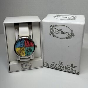 Accutime Disney Princess Color Block White Band Analog Watch New Battery
